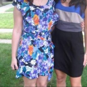 Floral Summer Dress with tie at waist